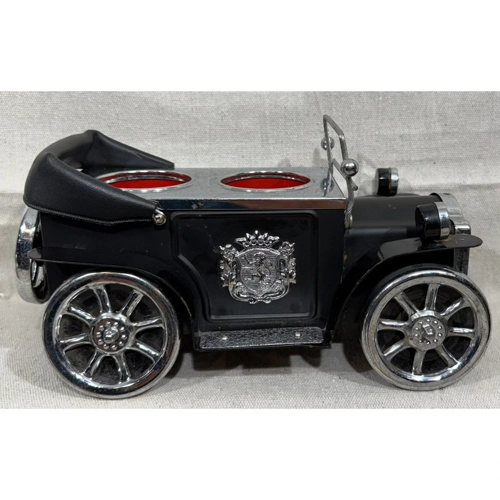 Vintage The Royal Cruiser Circa 1930 Car Decanter Holder Desk Organizer Black